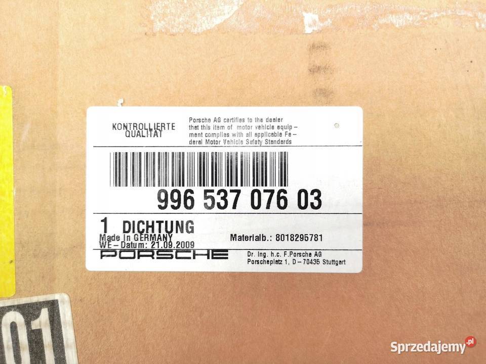 USZCZELKA DRZWI PRAWYCH PORSCHE 911 9805 osobowe