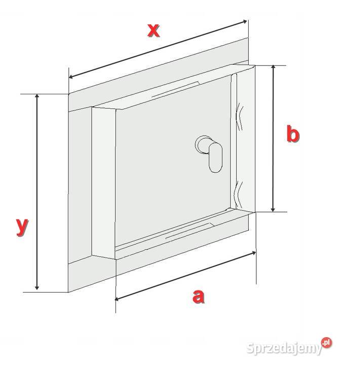 Drzwiczki rewizyjne metalowe białe 60x60 KLUCZ Wrocław