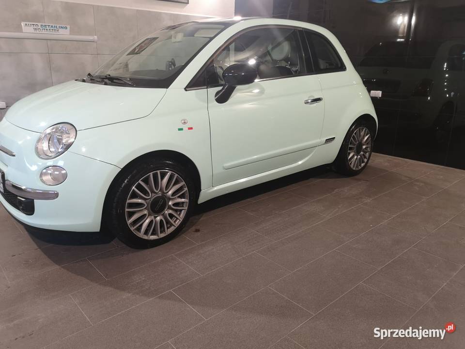 Fiat 500 Lounge Najbogatsza wersja skóry wygląd sprowadzony Gnojnik sprzedam