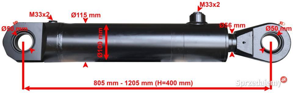 Polski Mocny Siłownik Hydrauliczny CYLINDER SKOK
