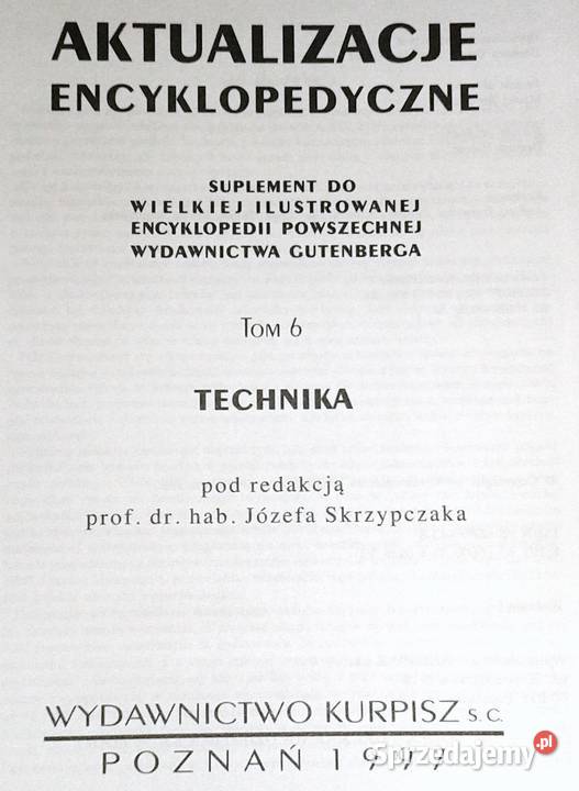 Aktualizacje Encyklopedyczne Technika Tom 6 J lubelskie