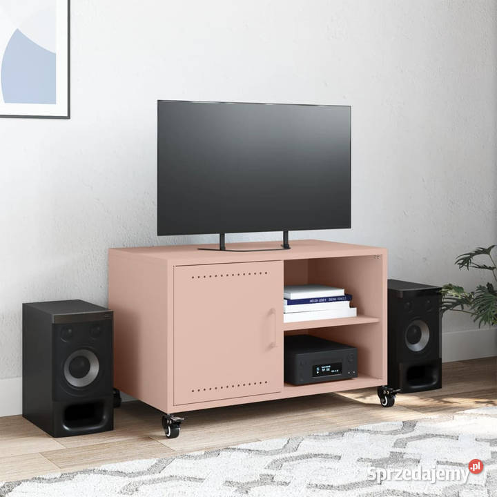 Szafka RTV różowa 68x39x435 stal WM846669 Warszawa