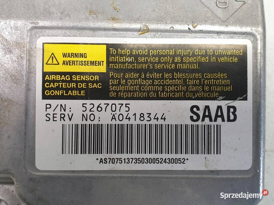 Saab 95 lift MODUŁ sensor AIRBAG PODUSZEK Janów