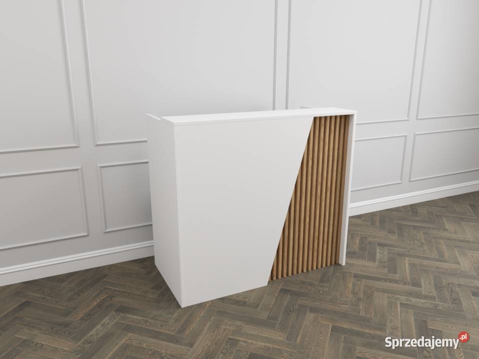 Lada recepcyjna z lamelami Recepcja Lefkada Warszawa wyposażenie