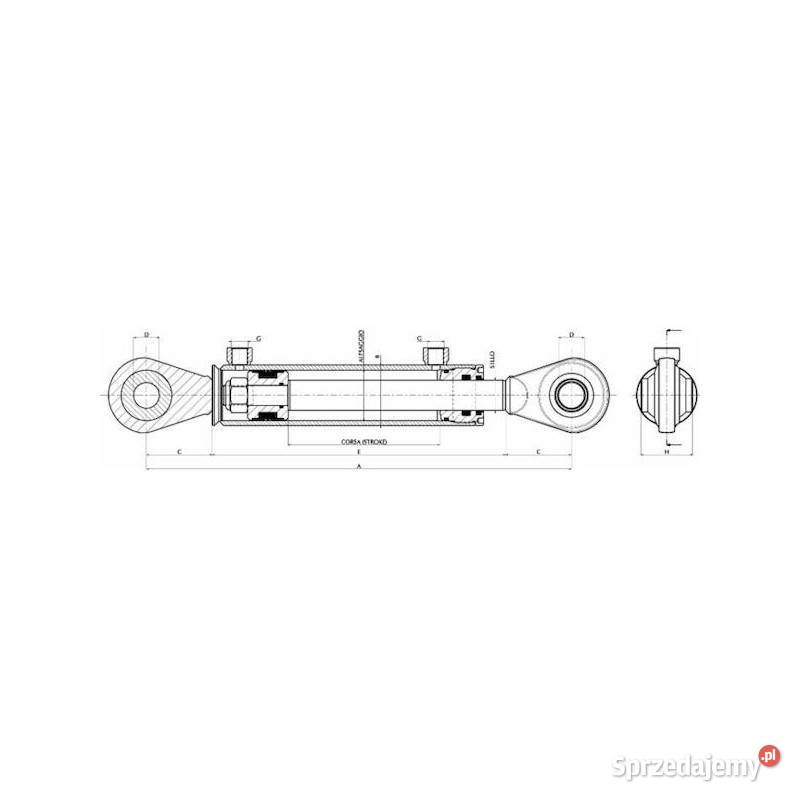 Siłownik hydrauliczny 420620 mm 81294 Do maszyn uprawowych Kamionna