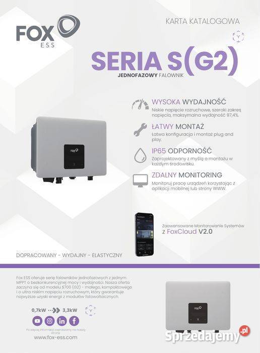 Falownik fotowoltaiczny FoxESS S3000 G2
