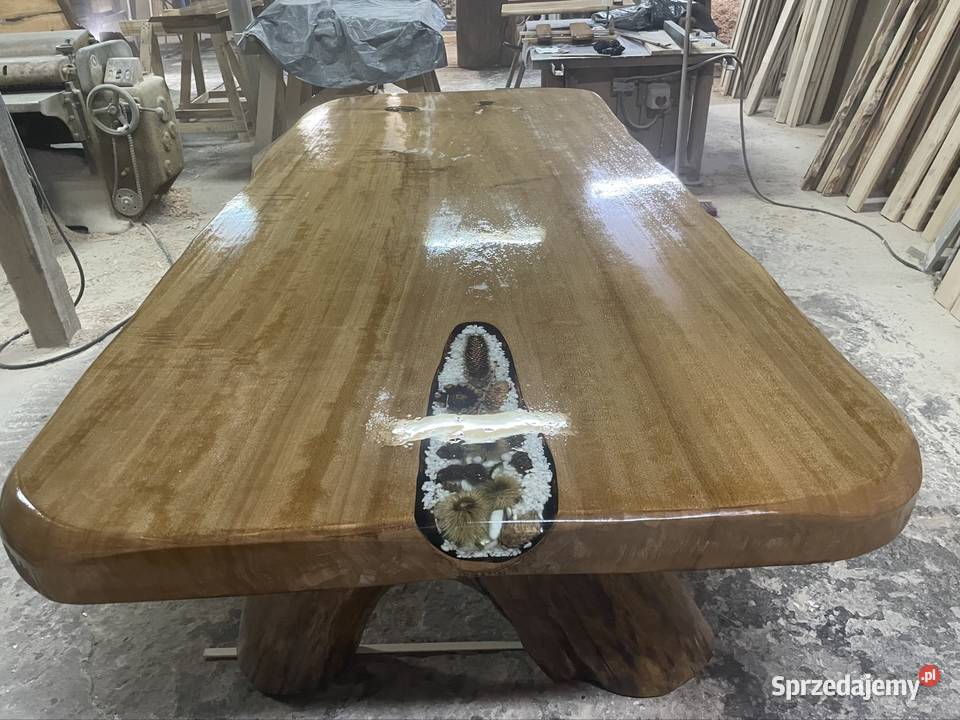 Meble ogrodowe stół monolit stolik live edge dąb Przysucha sprzedam
