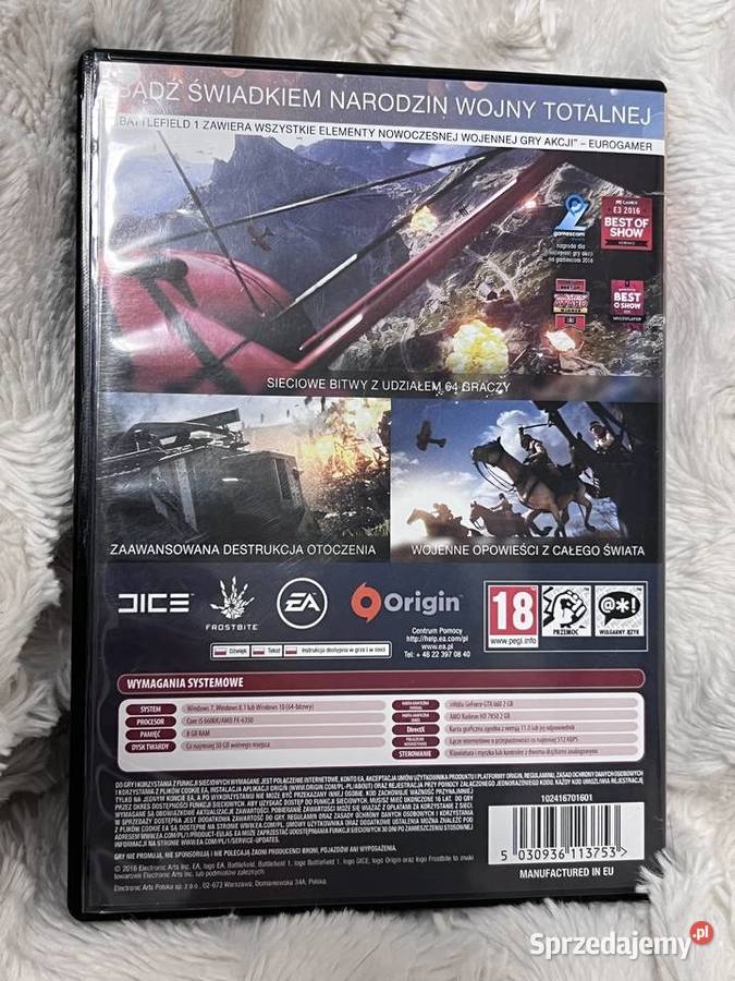 Battlefield 1 na PC strzelaniny śląskie Zabrze sprzedam