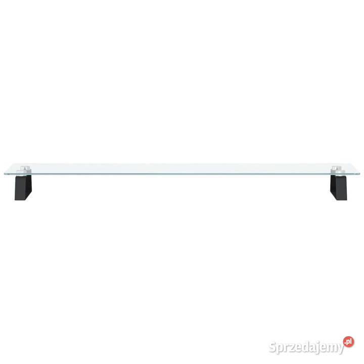Podstawka pod monitor czarna 100x20x8 szkło Pozostałe