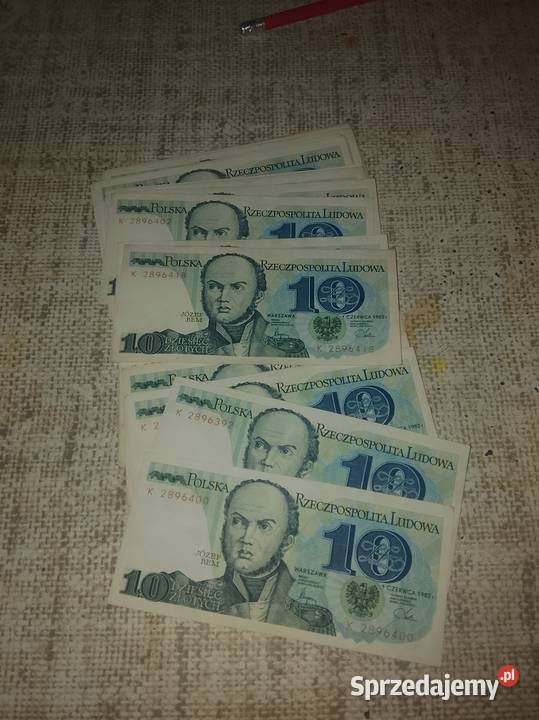 Sprzedam 10zl z PRL 1982 sztuk 30 Toszek