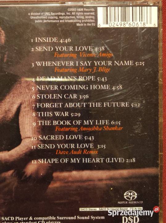 Sting Sacred Love Limited edition edycja alternatywna Kielce