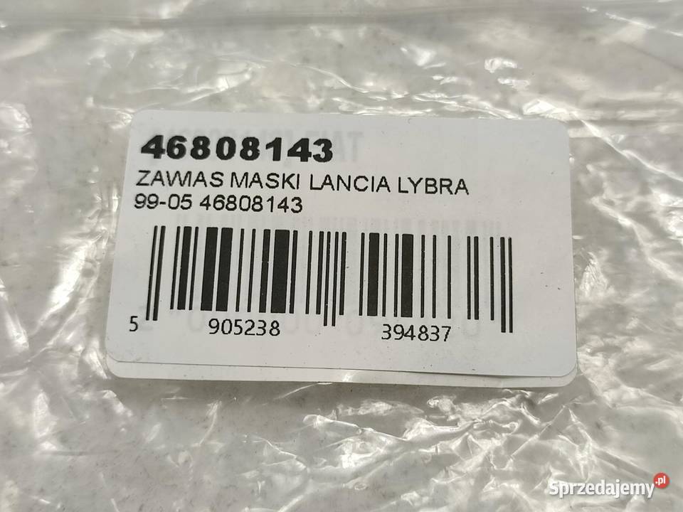 ZAWIAS MASKI LEWY LANCIA LYBRA 19992005 NOWY osobowe
