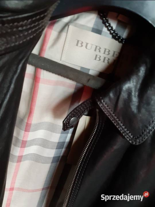 Burberry kurtka skórzana skóra brąz 100 oryg Kurtki i płaszcze Konstancin-Jeziorna