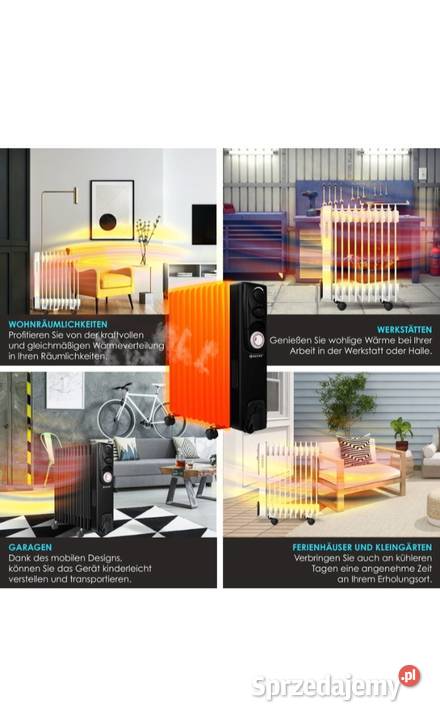 Grzejnik olejowy o mocy 2500 W łódzkie Łubno