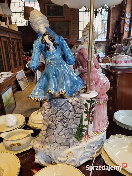 Ogromna lampa porcelanowa Antyki śląskie