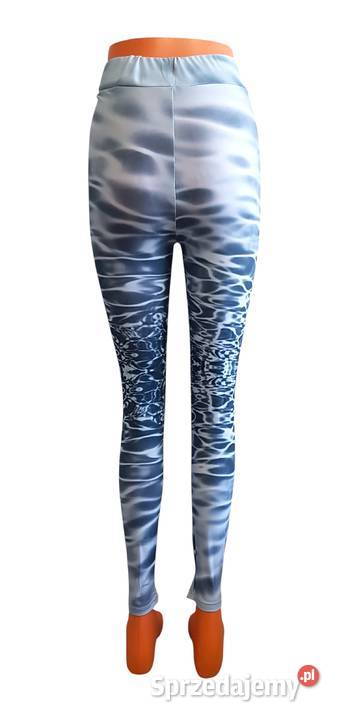 Damskie sportowe spodnie legginsy szare