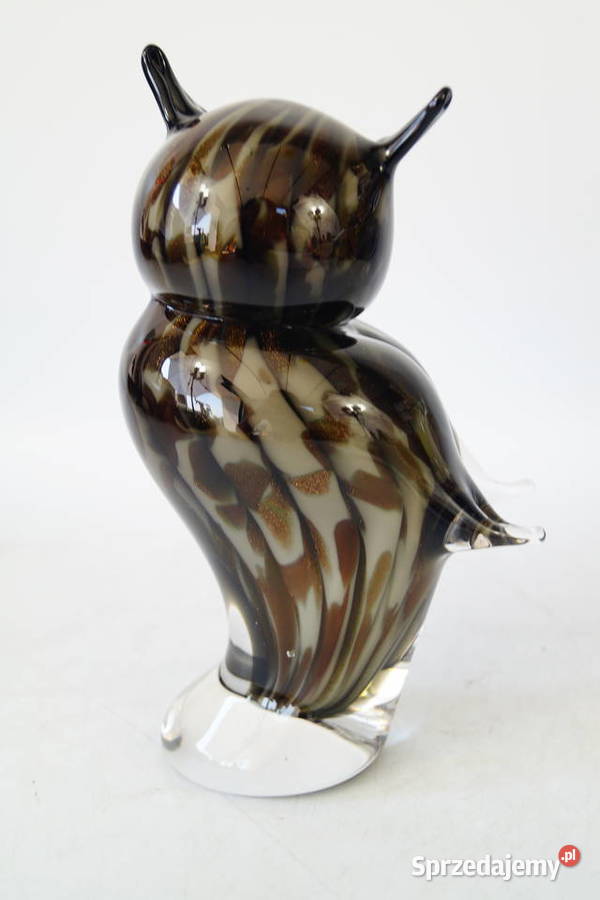 Figura szklana figura Murano style SOWA sówka wielkopolskie