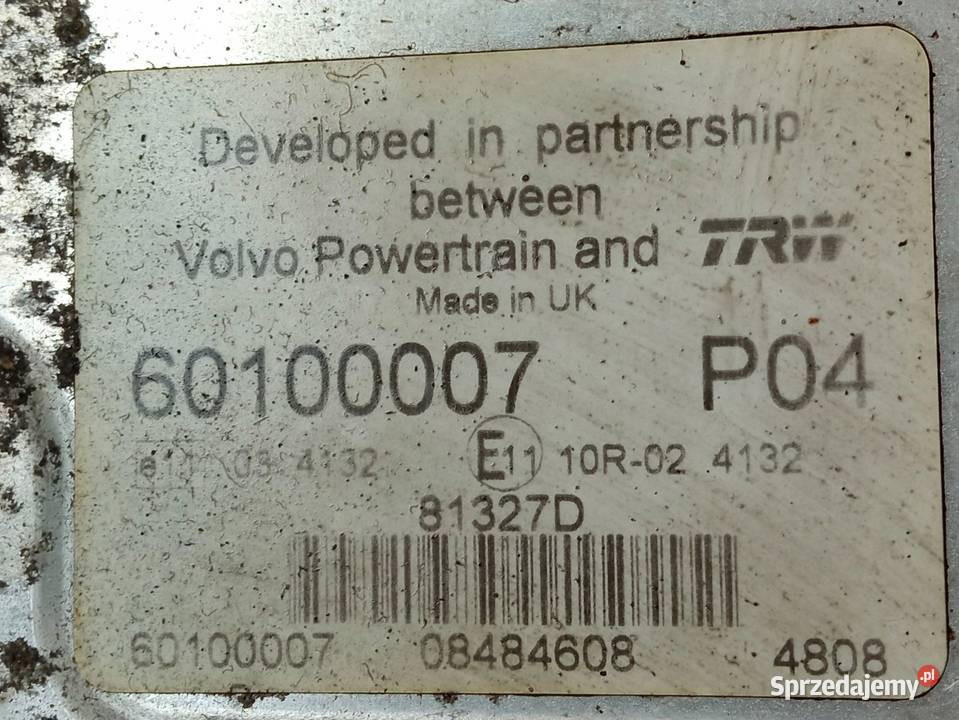 STEROWNIK SILNIKA 60100007 P04 71 D 289 Dennis Rok produkcji 2009