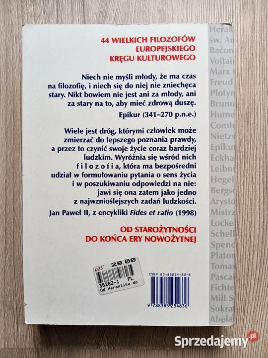 Heraklita do Husserla Adam Sikora Kraków sprzedam