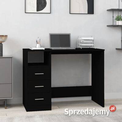 vidaXL Biurko z szufladami czarne 102x50x76 Warszawa