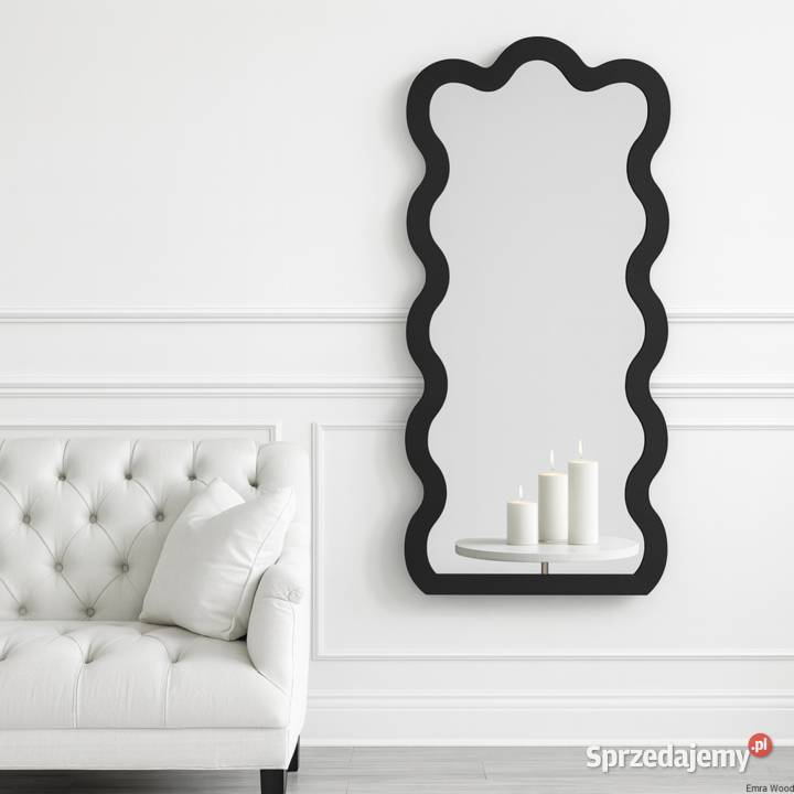 Lustro nieregularne w ramie mdf WAVE Blobs Warszawa