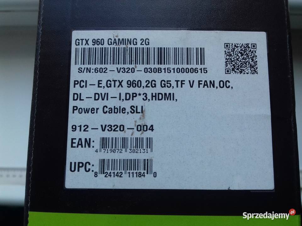 MSI GeForce GTX 960 Gaming 2GB GDDR5 DVI HDMI Bydgoszcz