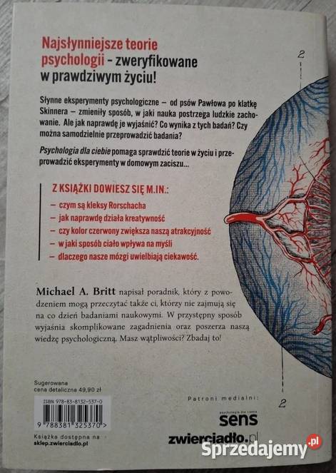 Psychologia Michael A Britt miękka Książki naukowe i popularnonaukowe mazowieckie Otwock