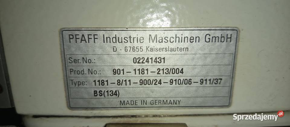 Stebn PFAFF 1181 Full AUTOMAT podwójny transport