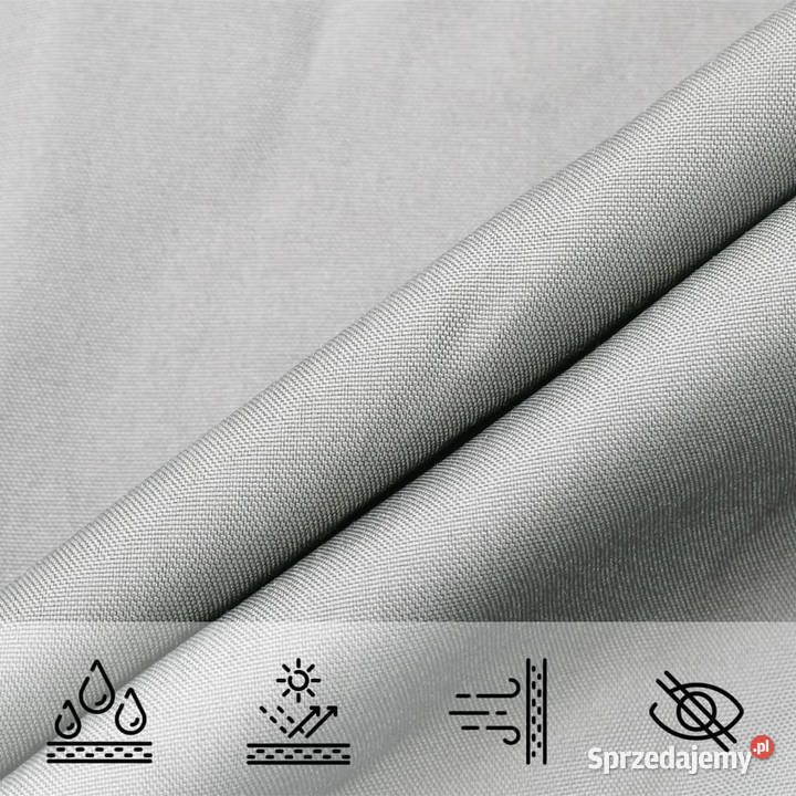 Żagiel przeciwsłoneczny jasnoszary 35x35x49 m