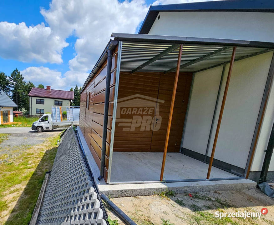 Garaż blaszany 3x6 wiata 15m Brama drzwi okno Cieszyn
