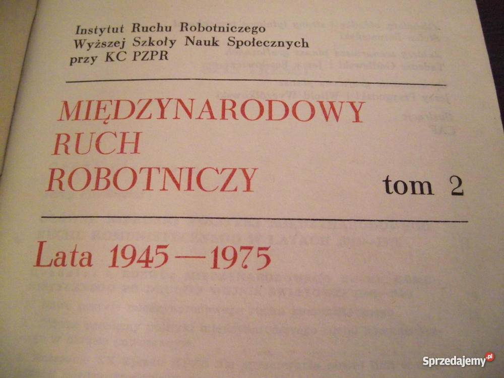 MIĘDZYNARODOWY RUCH ROBOTNICZY Rogoźno