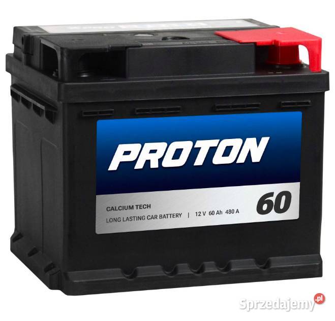 Akumulator PROTON 60Ah 480A EN PRAWY PLUS niski osobowe Nowy Dwór Gdański sprzedam
