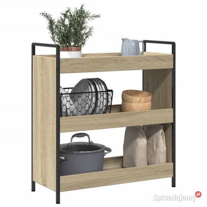 Wózek kuchenny dąb sonoma 70x30x82 materiał Warszawa