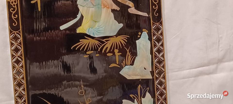 92 3052 Antyczny orientalny japoński panel wielkopolskie Poznań