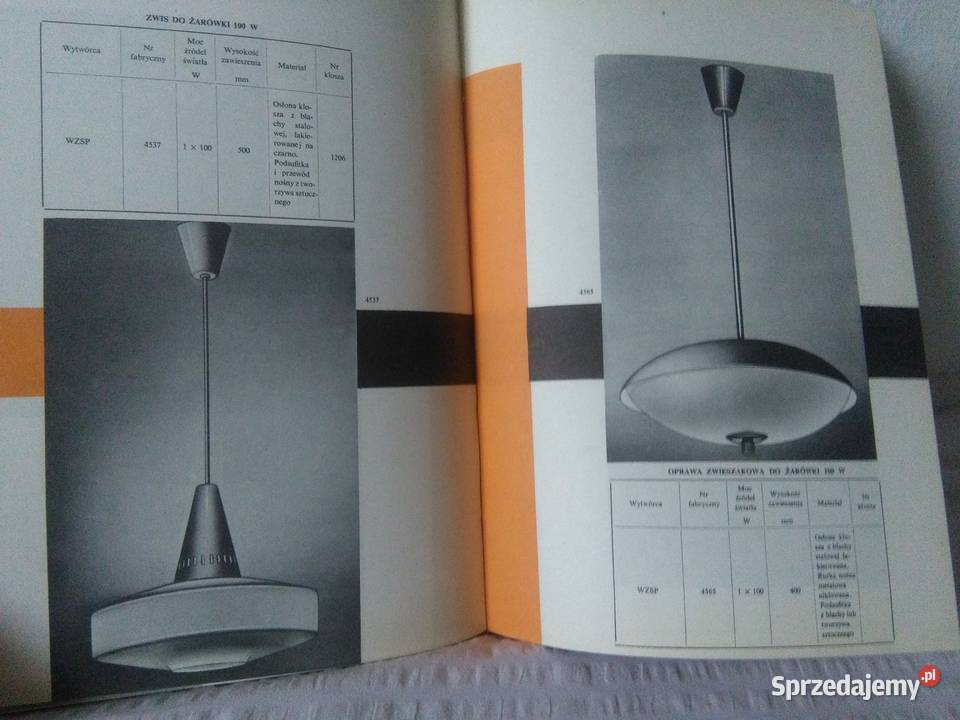 Katalog Opraw Oświetleniowych 33J wyd 2 1971 r Warszawa