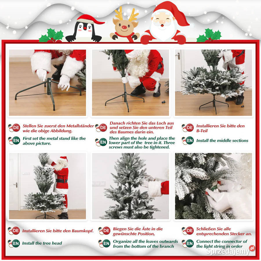 Choinka sztuczna ze śniegiem Yorbay O044 210 Jadowniki