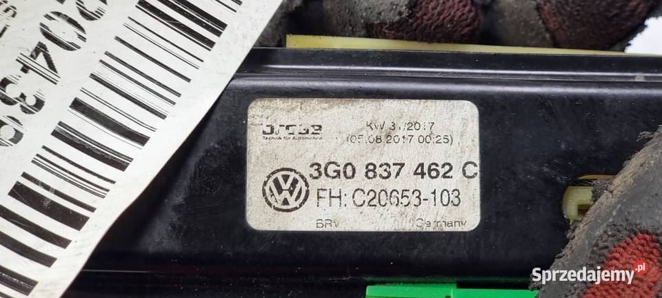 SILNICZEK SZYBY PP VOLKSWAGEN PASSAT B8 Lipno