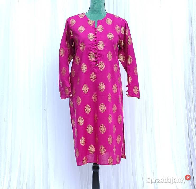 Tunika różowa złota S 36 orientalna indyjska Szczecin sprzedam