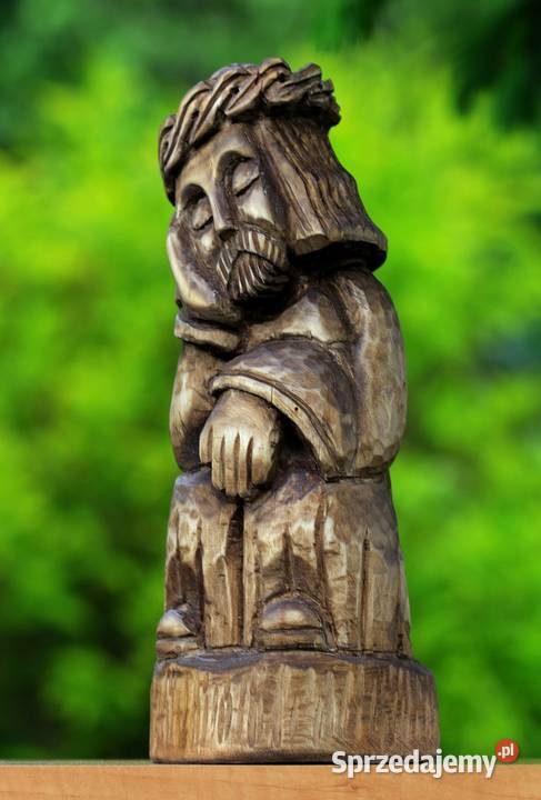 Jezus Frasobliwy rzeźba ludowa wielkopolskie Gniezno