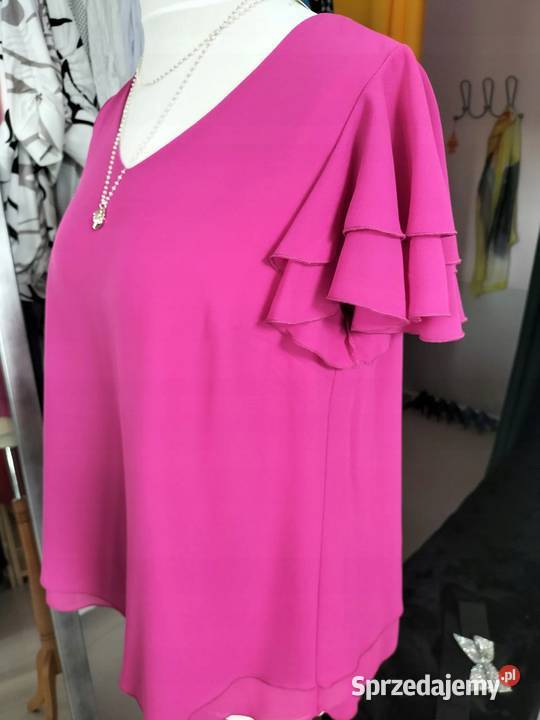 KLASYCZNA BLUZKA Z SZYFONOWYMI RĘKAWAMI ROZMIAR Pątnów