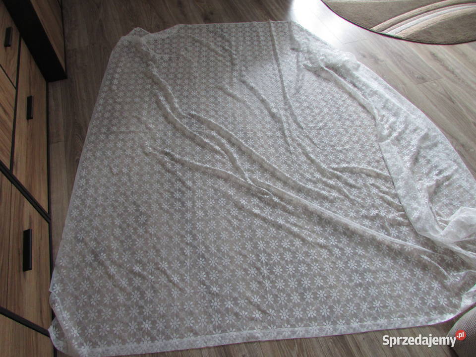 firanka w kwiatki kwiaty ecrii ecru kremowa beżowy Firany małopolskie Kraków