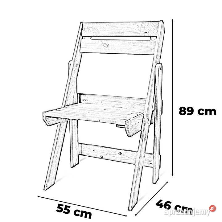 krzesło ogrodowe składane drewniane nowoczesne