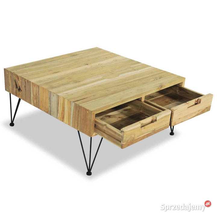 Stolik kawowy 80 x 80 x 40 lite drewno tekowe Warszawa