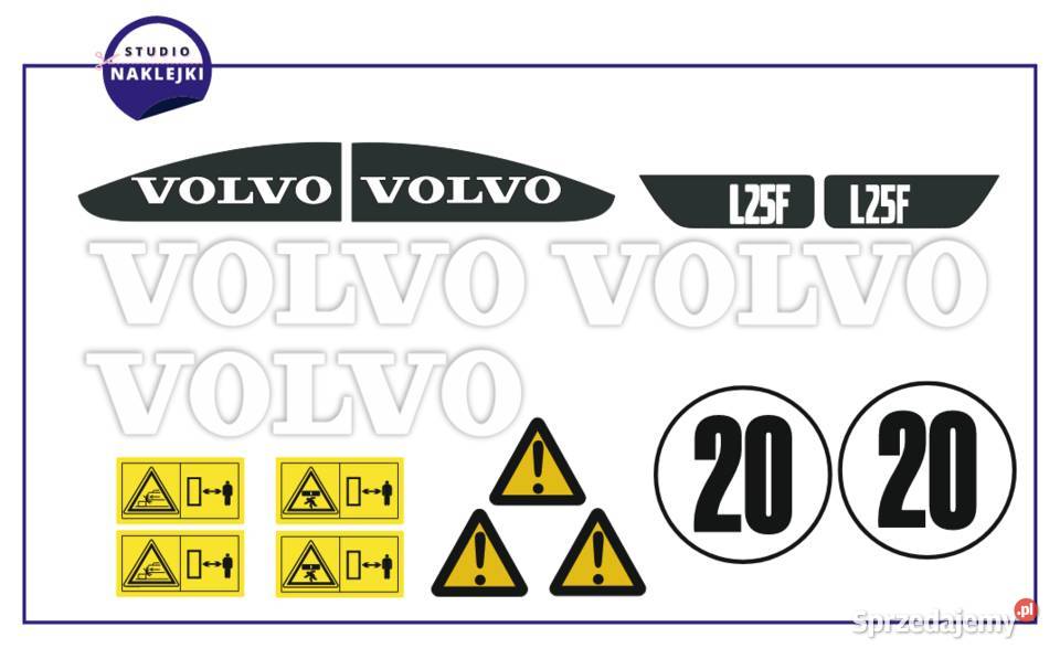 Naklejki Volvo L25F Ładowarka kołowa Zestaw Nalepki komplet