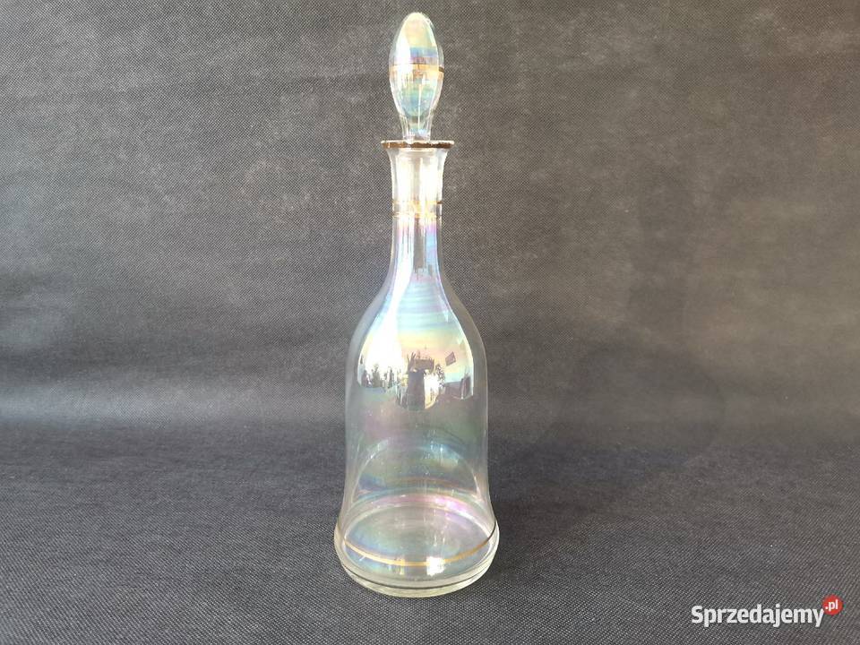 Stara przedwojenna karafka szkło opalizowane Art Katowice sprzedam