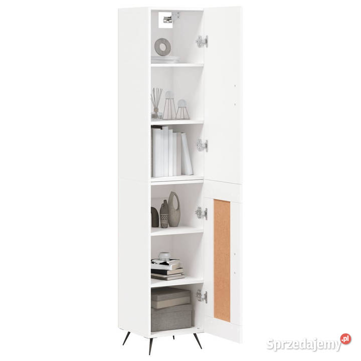 Wysoka szafka biała 345x34x180 materiał Warszawa