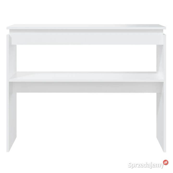 Stolik konsolowy biały 102x30x80 materiał Warszawa