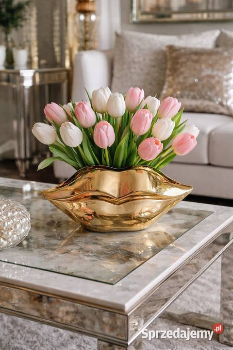 Złoty srebrny czerwony wazon usta Premium Nowy Sącz