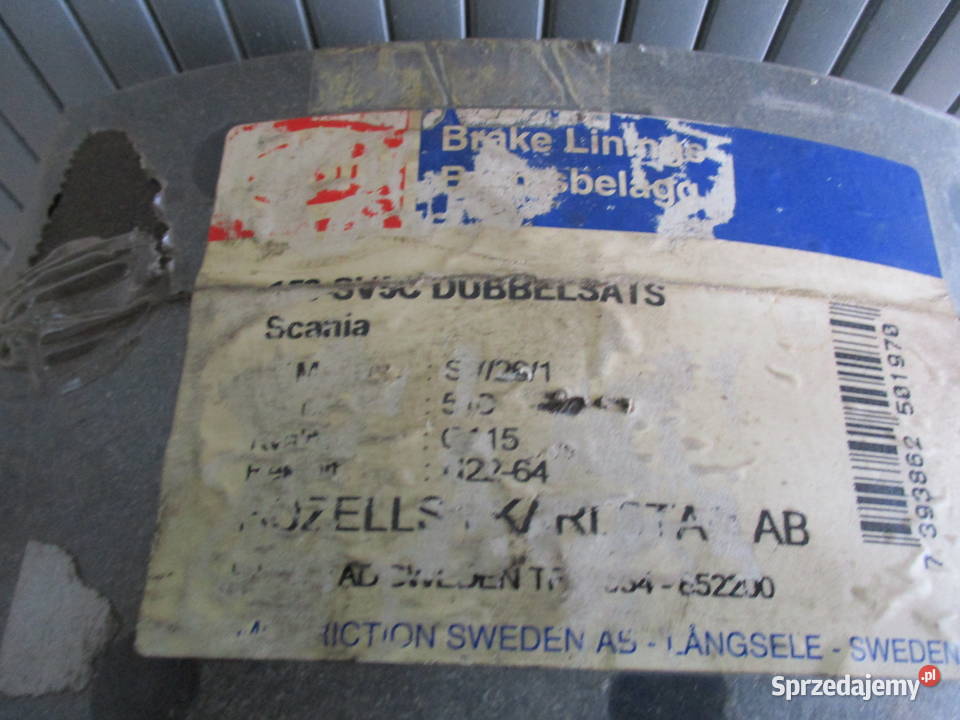 Okładziny szczęk hamulcowych Scania Mogilno