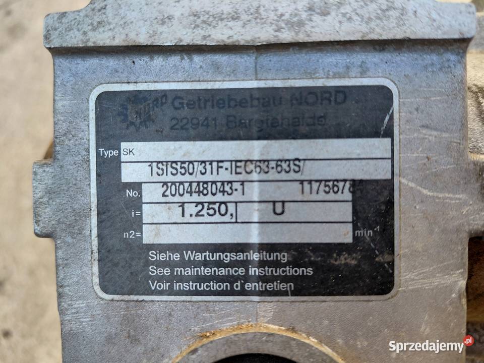 NORD Drivesystems Motoreduktor do podajnika Pozostałe Dom i Ogród Gdańsk